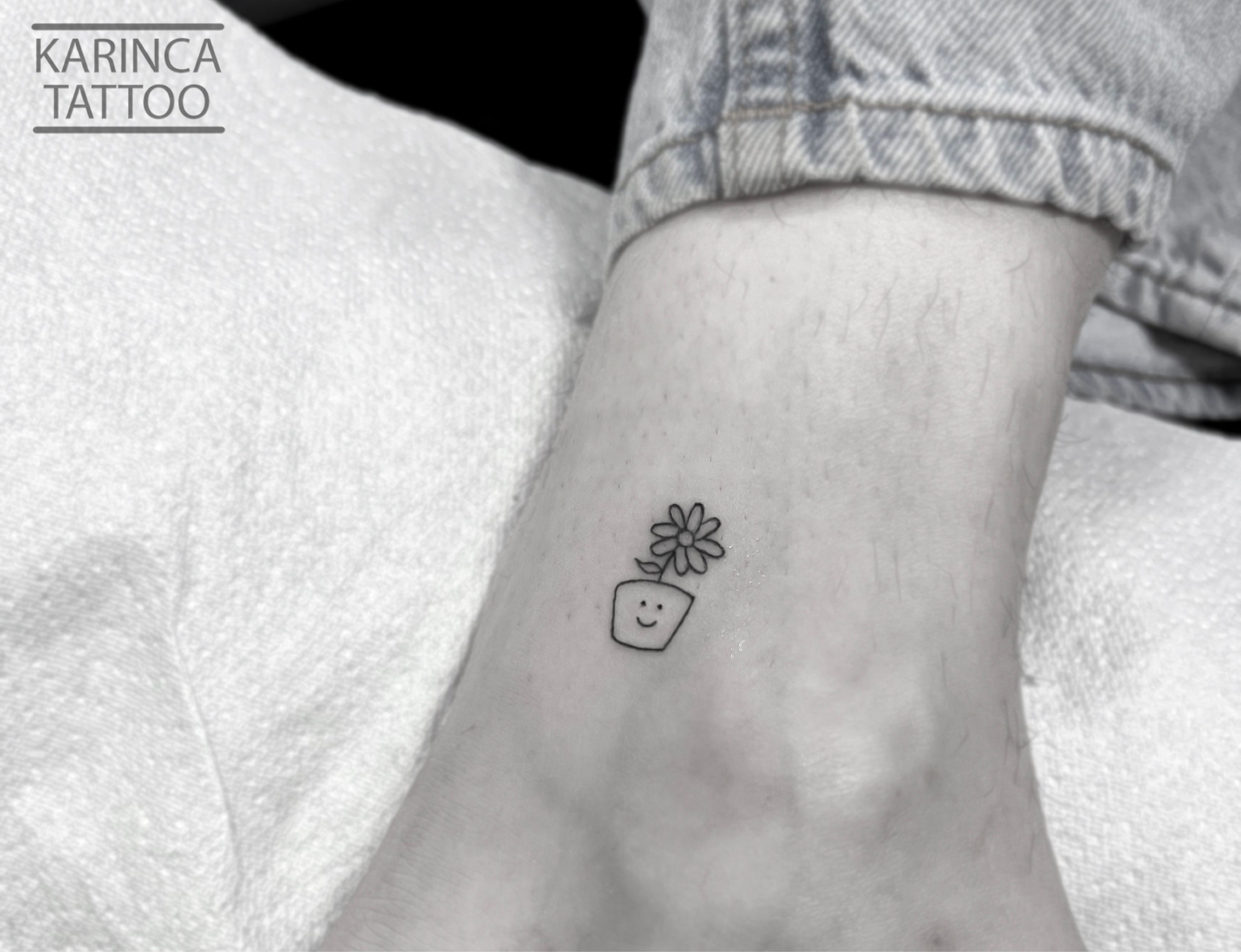 Tiny potted plant by Jake Harry Ditchfield  Tattoogridnet