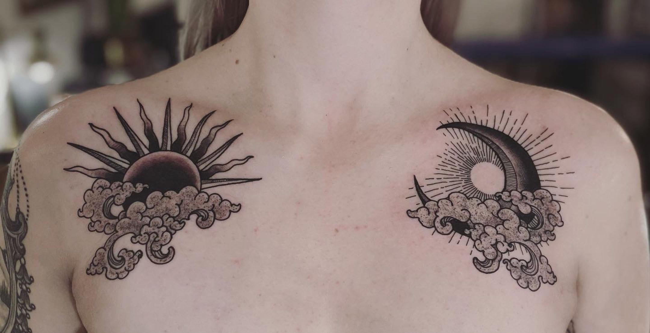 Tattoo uploaded by Sarah B Bolen • Sun and moon • Tattoodo
