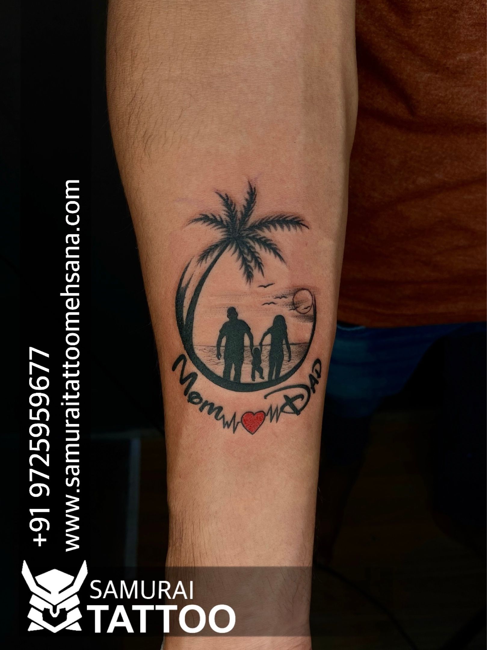 Mom and Dad Tattoo, Dad Tattoo, Mom Dad Tattoo, For Boys Tattoo, Sticker  Temporary Tattoo, Hand Band Mom dad , Band Tattoo , Full Hand Tattoo