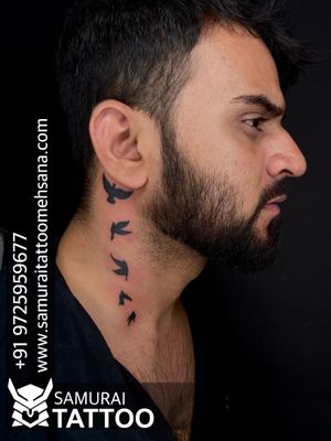 Birds tattoo |Birds tattoo ideas |Tattoo on neck |Neck tattoo ideas |Birds tattoo tattoo on neck 