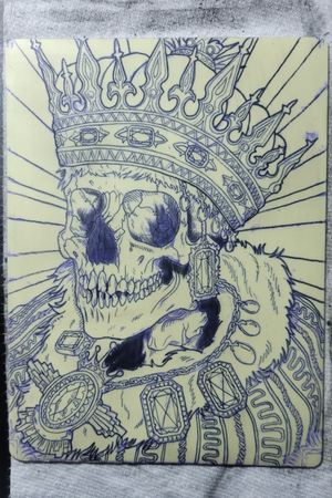 Skull King Faux Skin tat