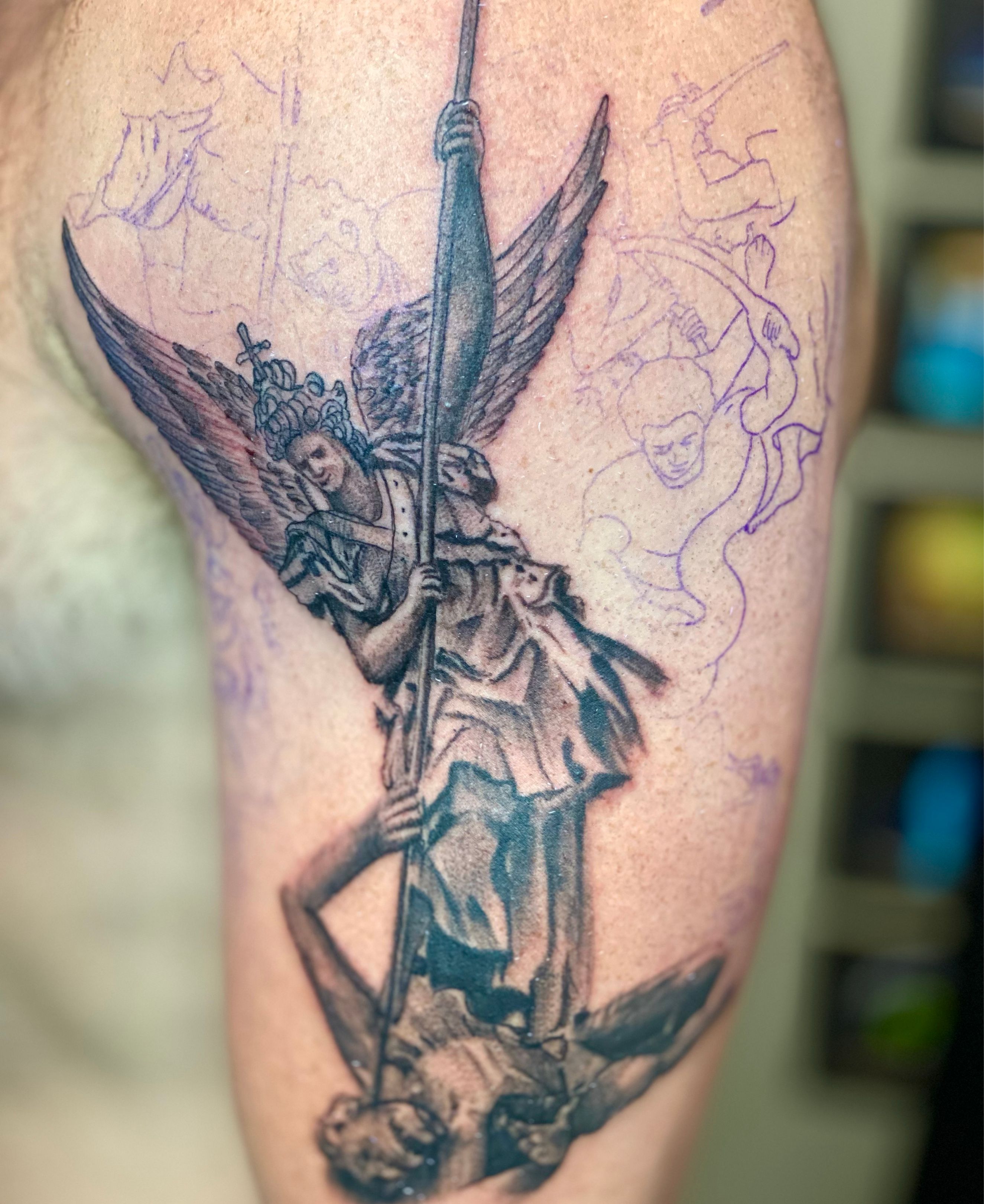 Independent Tattoo Company : Tattoos : Religious Angel : St Michael tattoo