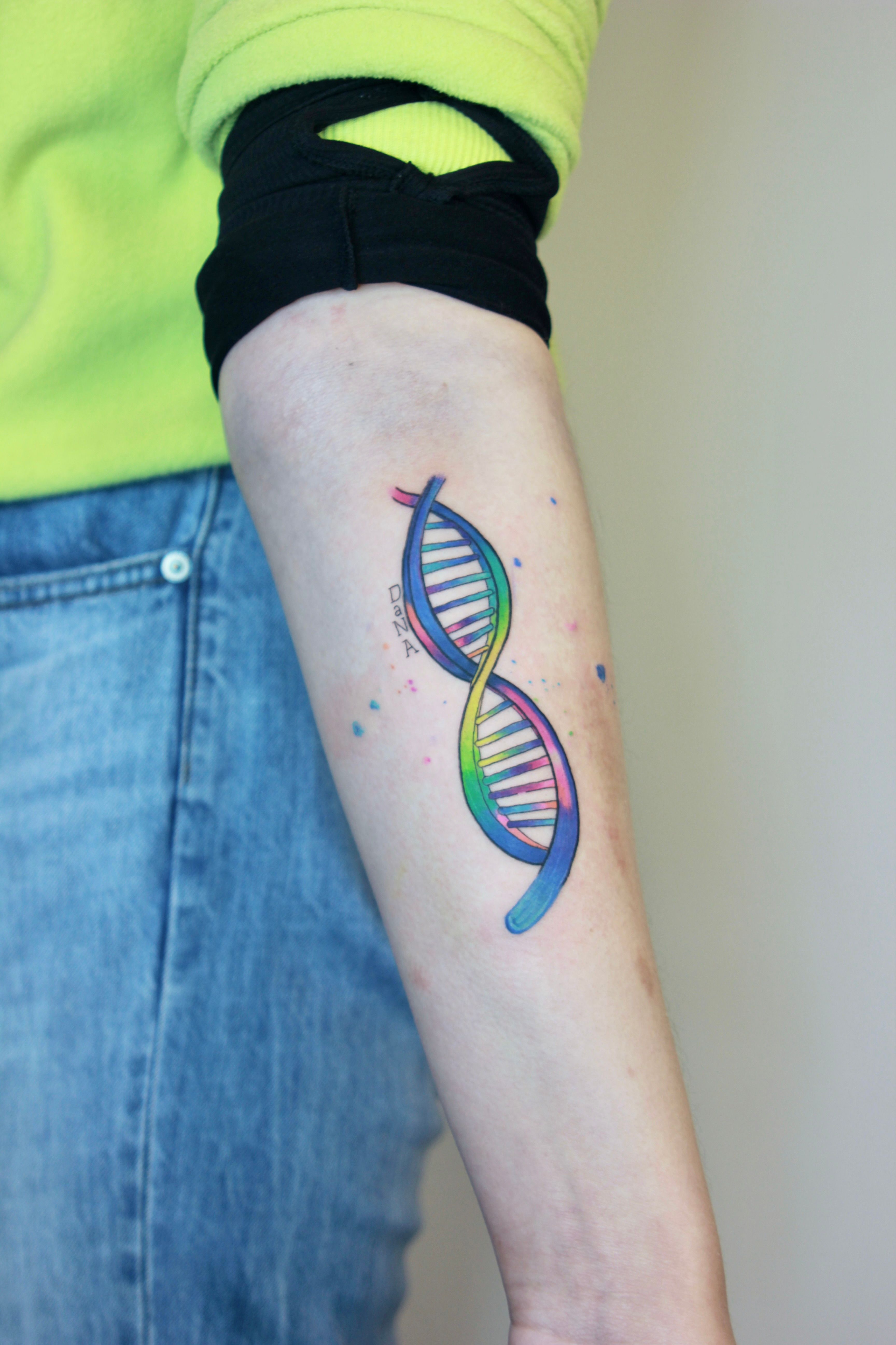 DNA temporary tattoo | Dna tattoo, Science tattoos, Biology tattoo