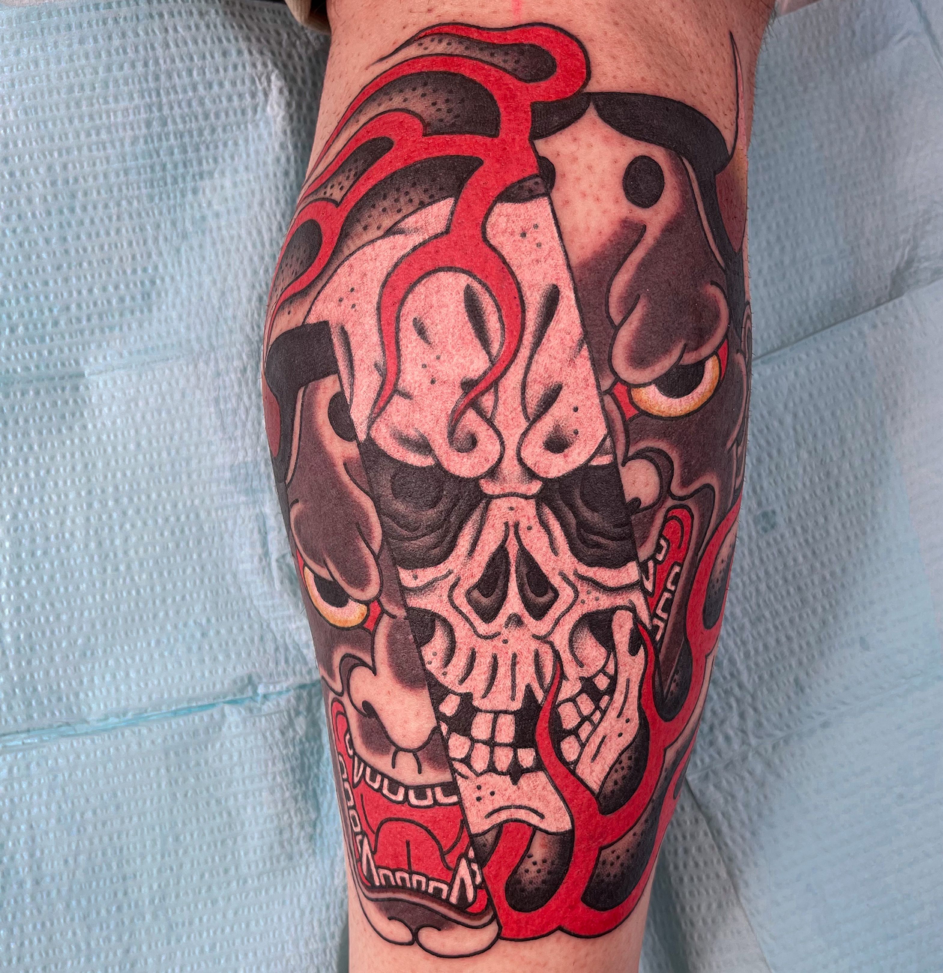 smokey skull tattoo flash pages