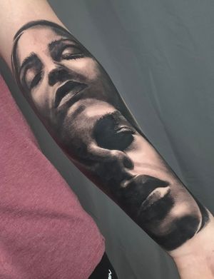 Woman Faces Expressions Sleeve Portrait Tattoo