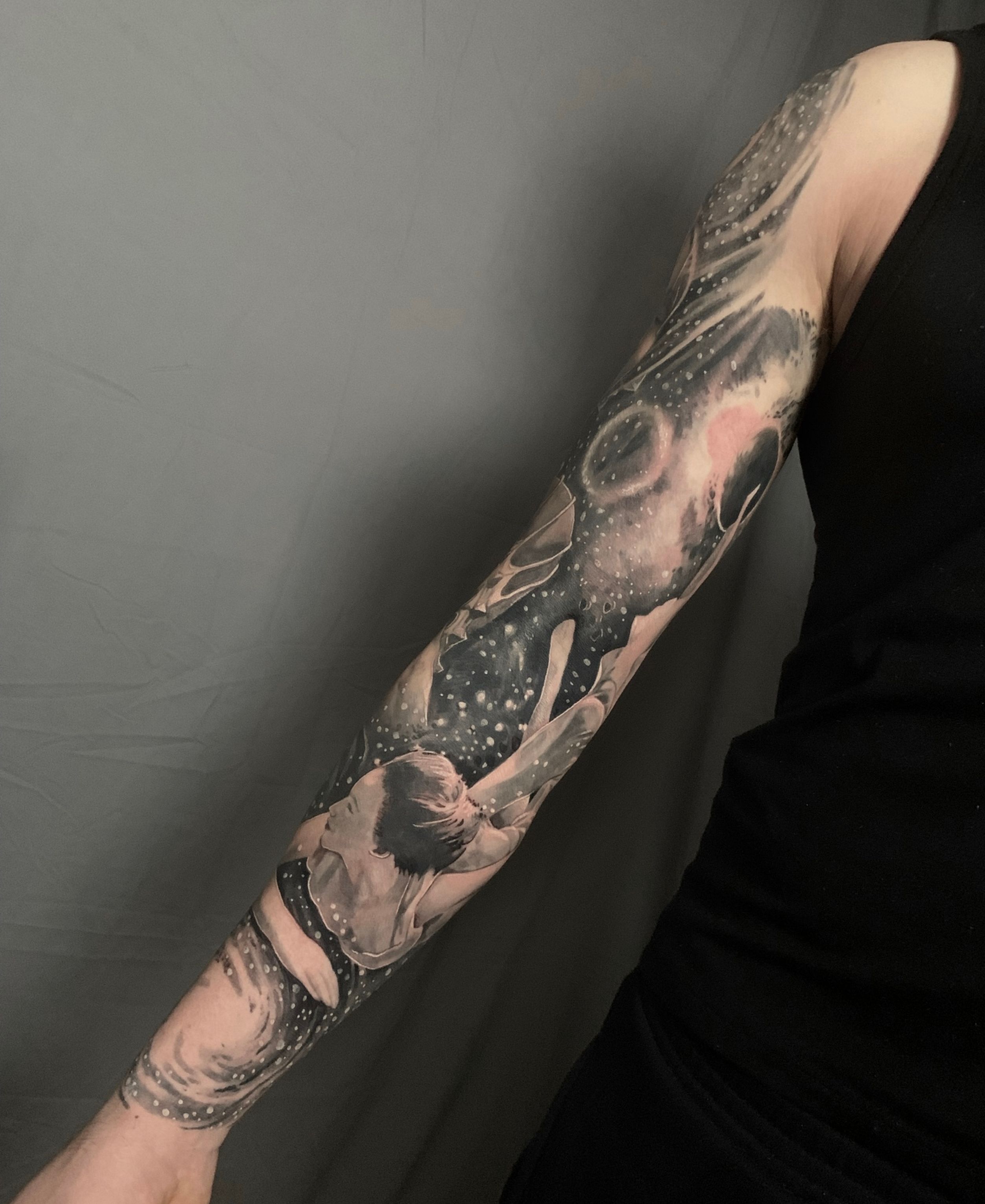Tattoo uploaded by Alo Loco Tattoo • Intergalactic forearm inner part sleeve  tattoo • Tattoodo