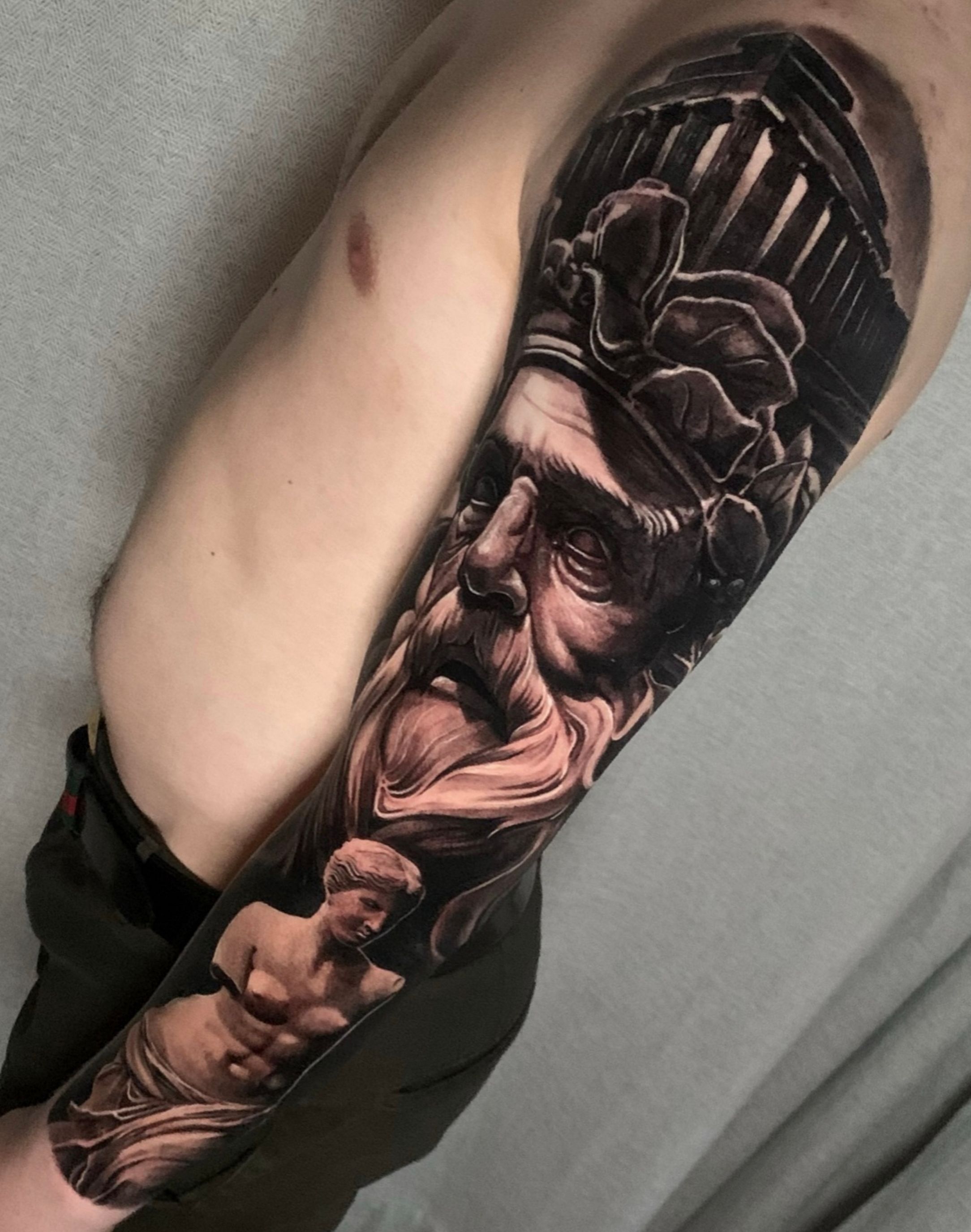 Poseidon God of the Sea Temporary Tattoo Sleeve  EasyTatt
