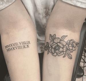 Roman Numerals & Revamp of Floral Piece 