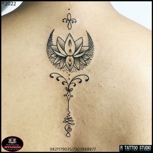 Enlightened unalome tattoo #Lotustattoo #lotus tattoo #attractive #tattoo #flowertattoo #dotworktattoo #lotusflower   #tattoo #fabulous #unalometotustattoo #crescentsmoontattoo #tattooartwork #tattooday #tattoideas 