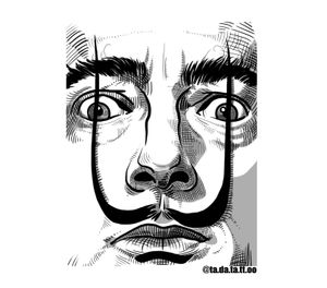 Salvador Dali. His long mustache.