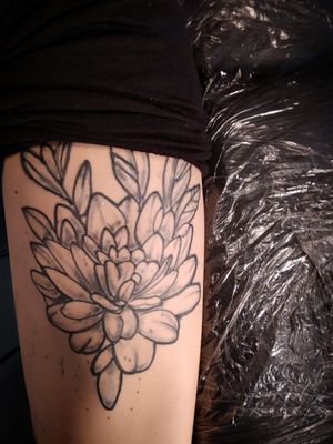Healed floral design on Neville Longbottom. #floraltattoo #blackandgreytattoo #neotraditional #selftaught 