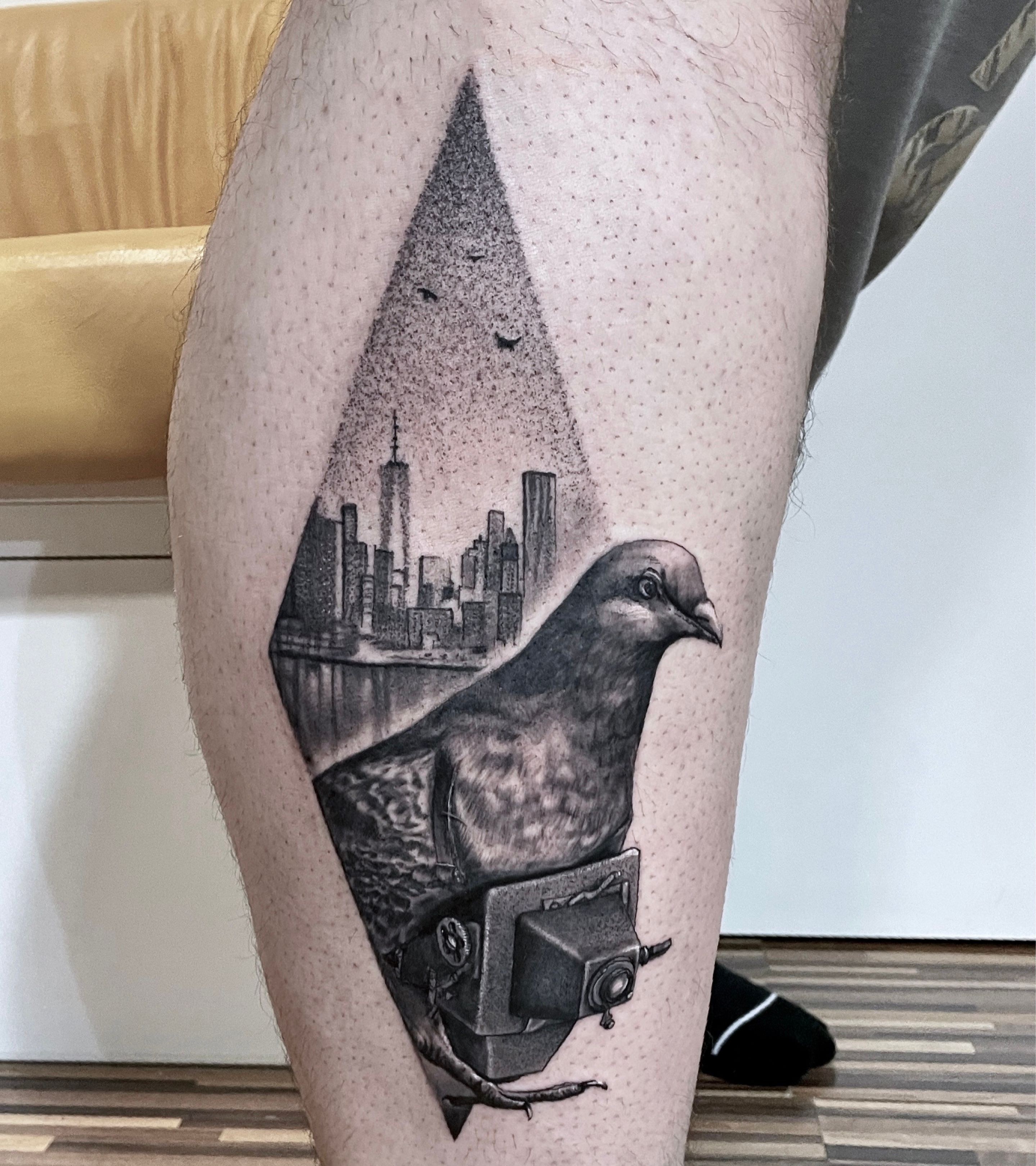 Pigeon tattoo by Steve Butcher | Photo 18320