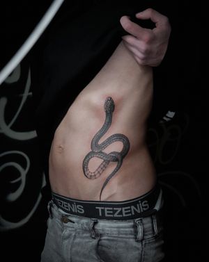 Snake Tattoo 🐍🔥 Torso / Ribs / Black Snake