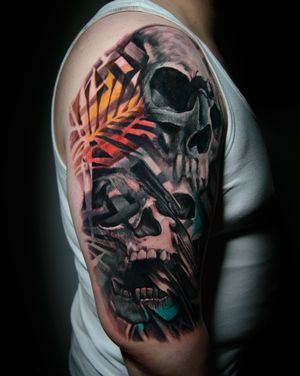 #tatuaż #warszawa #tattoo #tatuazewarszawa #tatuazwarszawa #coverup #pattern #silver #kolor #liście #czacha #czaszka #abstrakcja #armtattoo #arm #ramie #halfsleeve #skull #skulls #bigtattoo #polska #polandtattoo #tattoos #tatuaze #surrealizm