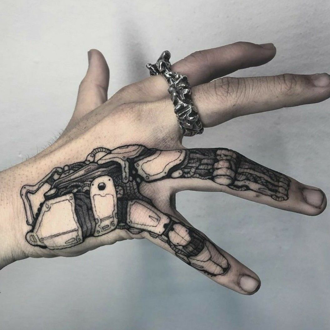 skeleton hand tattoo sharpie