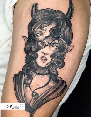 tatuaje mujer demonio 