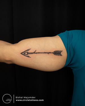 Arrow tattoo done by Bishal Majumder at Circle Tattoo