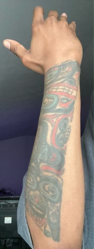 Left Forearm, Tlingit Totem Pole