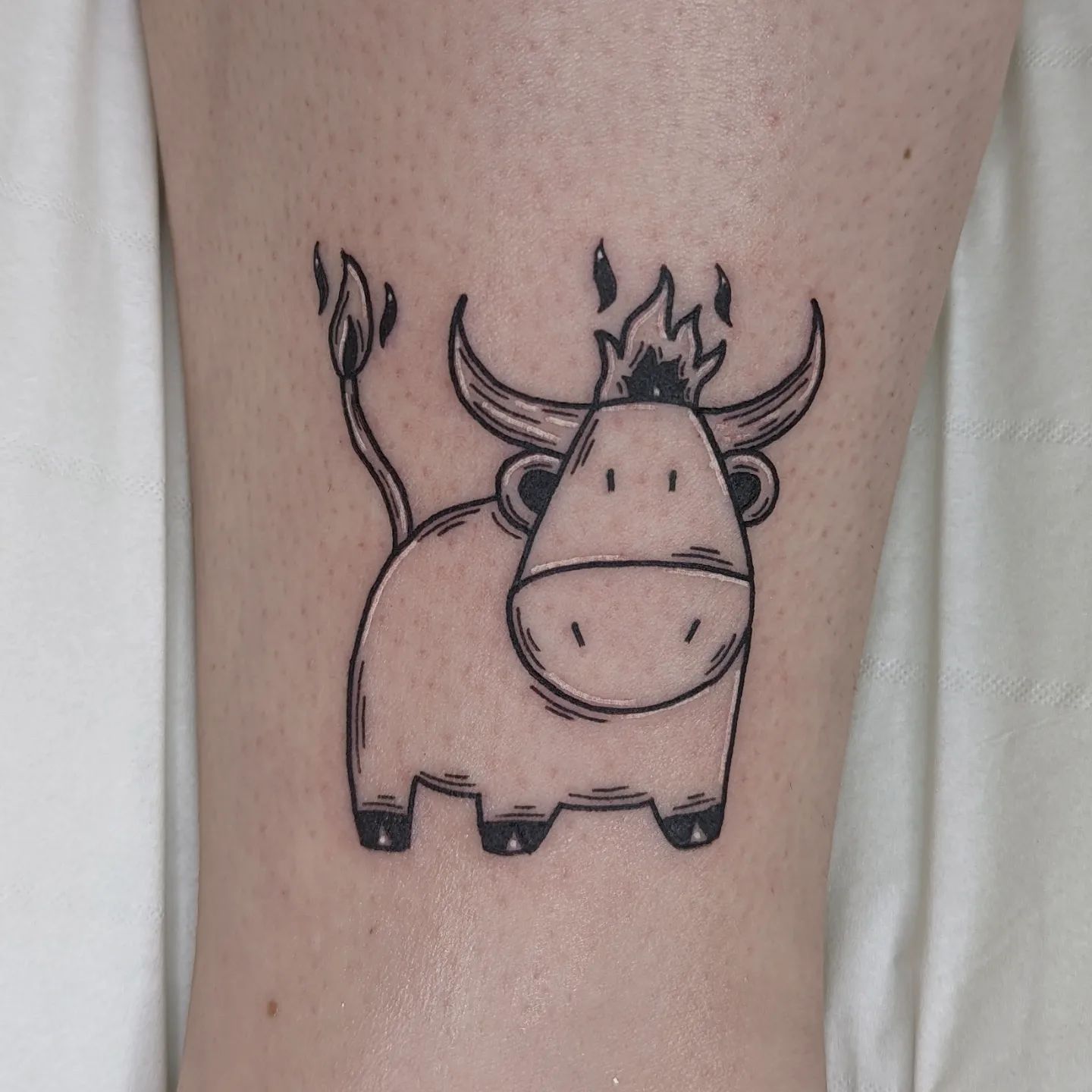 50+Amazing Cow Tattoos with Meanings - Body Art Guru | Cow tattoo, Cute  animal tattoos, Cute little tattoos