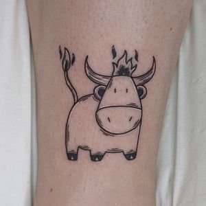 Get a beautifully detailed cow illustration on your forearm by skilled tattoo artists in London. Perfect for animal lovers!