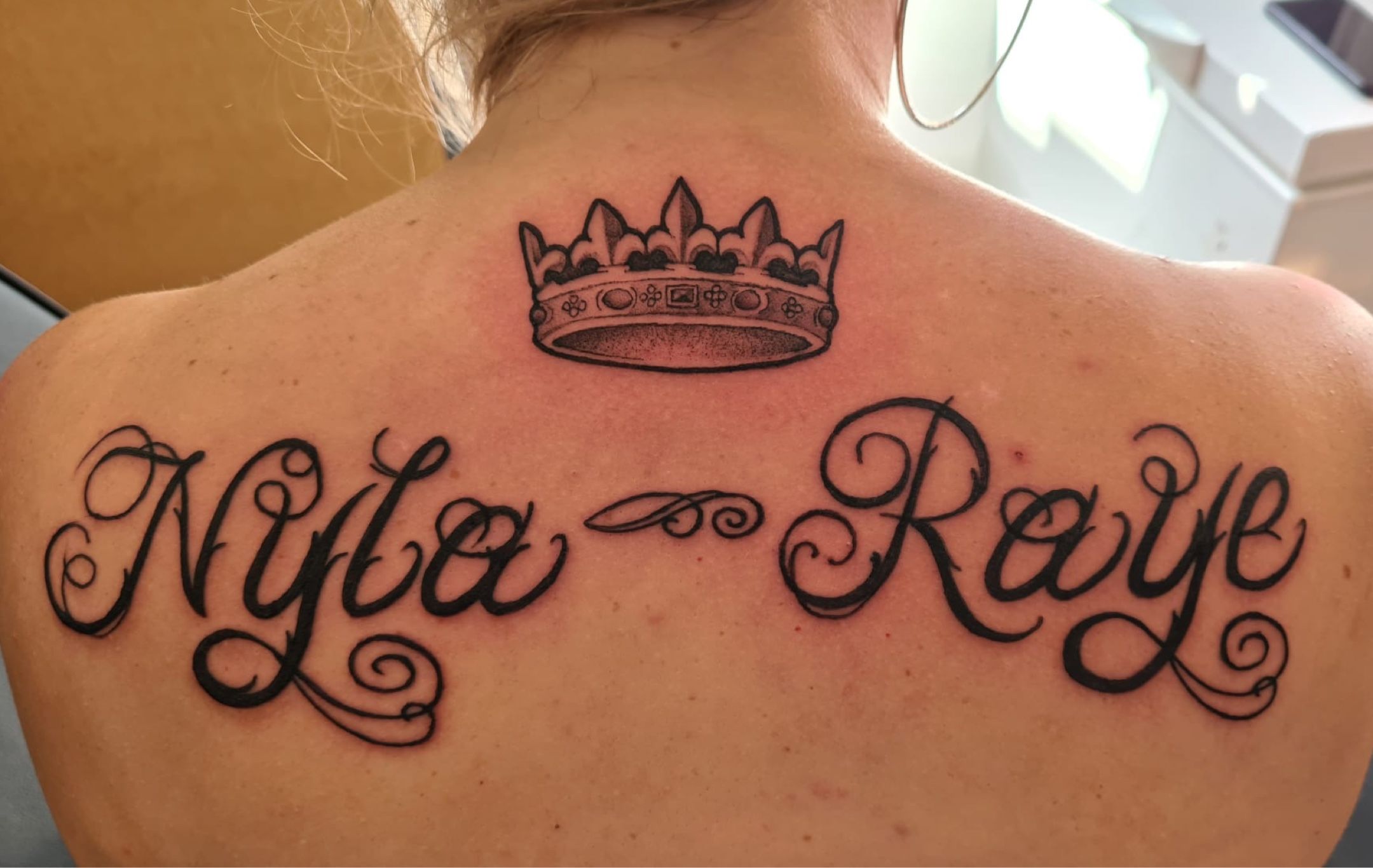 Custom Name With Crown Tattoo Design Minimalist Tattoo PNG  Etsy