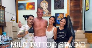 #sakyanttattoo #gaoyordtattoo #tattooart #tattooartist #bambootattoothailand #traditional #tattooshop #at #mildtattoostudio #mildtattoophiphi #tattoophiphi #phiphiisland #thailand #tattoodo #tattooink #tattoo #phiphi #kohphiphi #thaibambooartis  #phiphitattoo #thailandtattoo #thaitattoo #bambootattoophiphihttps://instagram.com/mildtattoophiphihttps://instagram.com/mild_tattoo_studiohttps://facebook.com/mildtattoophiphibambootattoo/MILD TATTOO STUDIO my shop has one branch on Phi Phi Island.Situated in the near koh phi phi police station , Located near  the World Med hospital and Khun va restaurant
