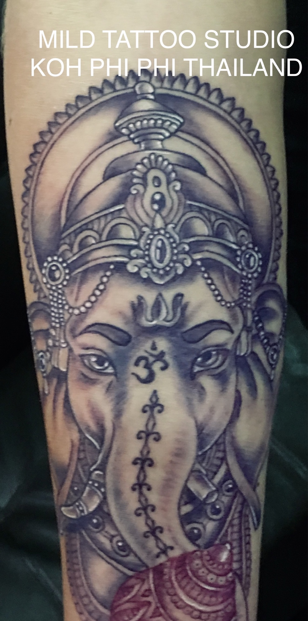 ganesha tattoos on thigh