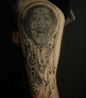 Salvador Dali Animal de Poder - 🇧🇷 - 100% pontilhismo #OpticalTattoo #tatuagemoptica #futuro #billyphantom