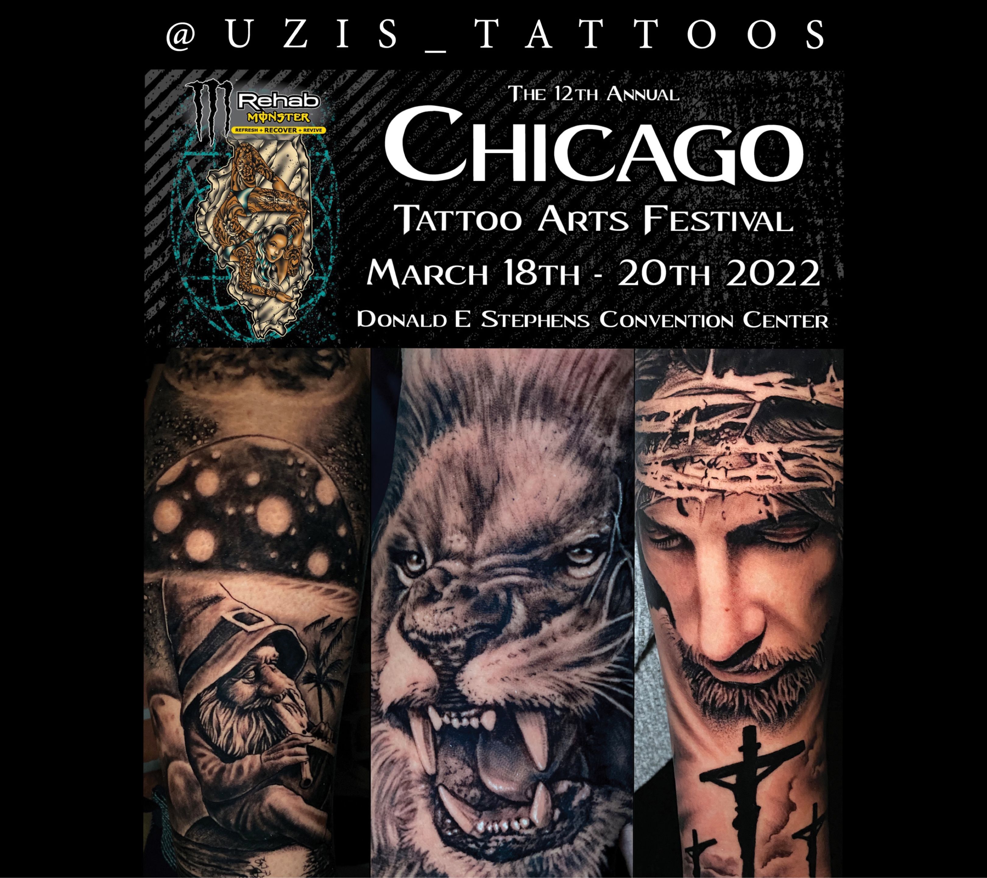 MUTED CHICAGO TATTOO CONVENTION  Live Tattooing Fire Breathing  Contests  Villain Arts  YouTube