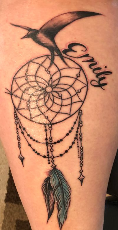 dreamcatcher tattoos with birds