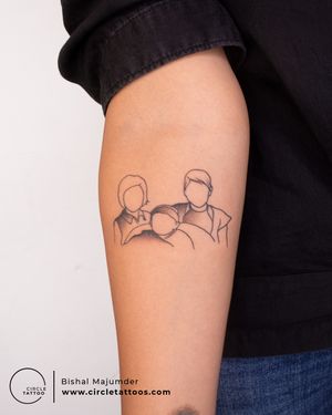 Line Art tattoo done by Bishal Majumder at Circle Tattoo