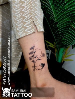 Flower tattoo |Flower tattoo ideas |flowers tattoo |tattoo on leg |girls tattoo 