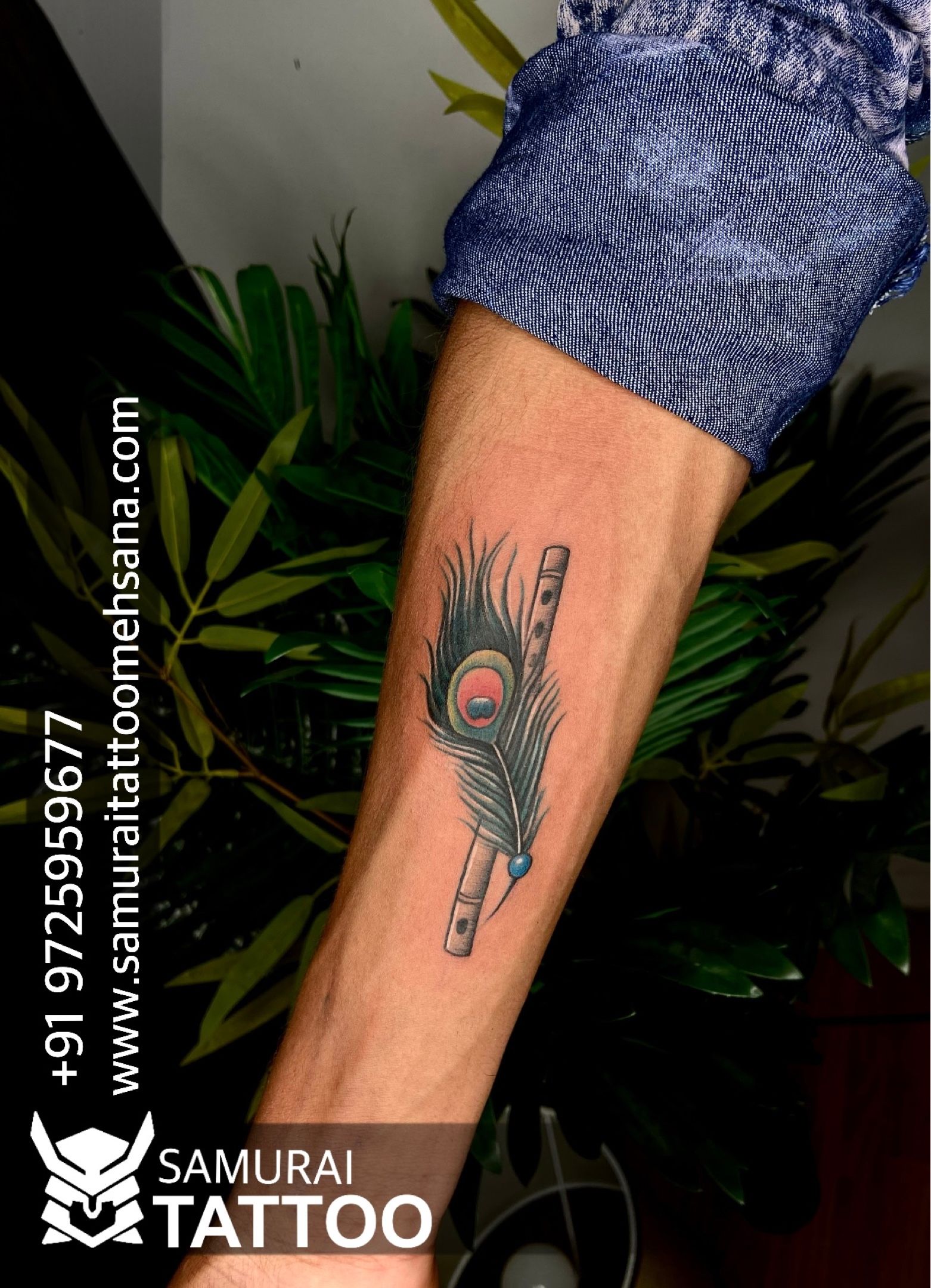 Flute and feather tattoo designs  peacock feathers tattoo  flute tattoos   tatto ideasTkIdeas  YouTube