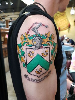 First tattoo, modified family crest