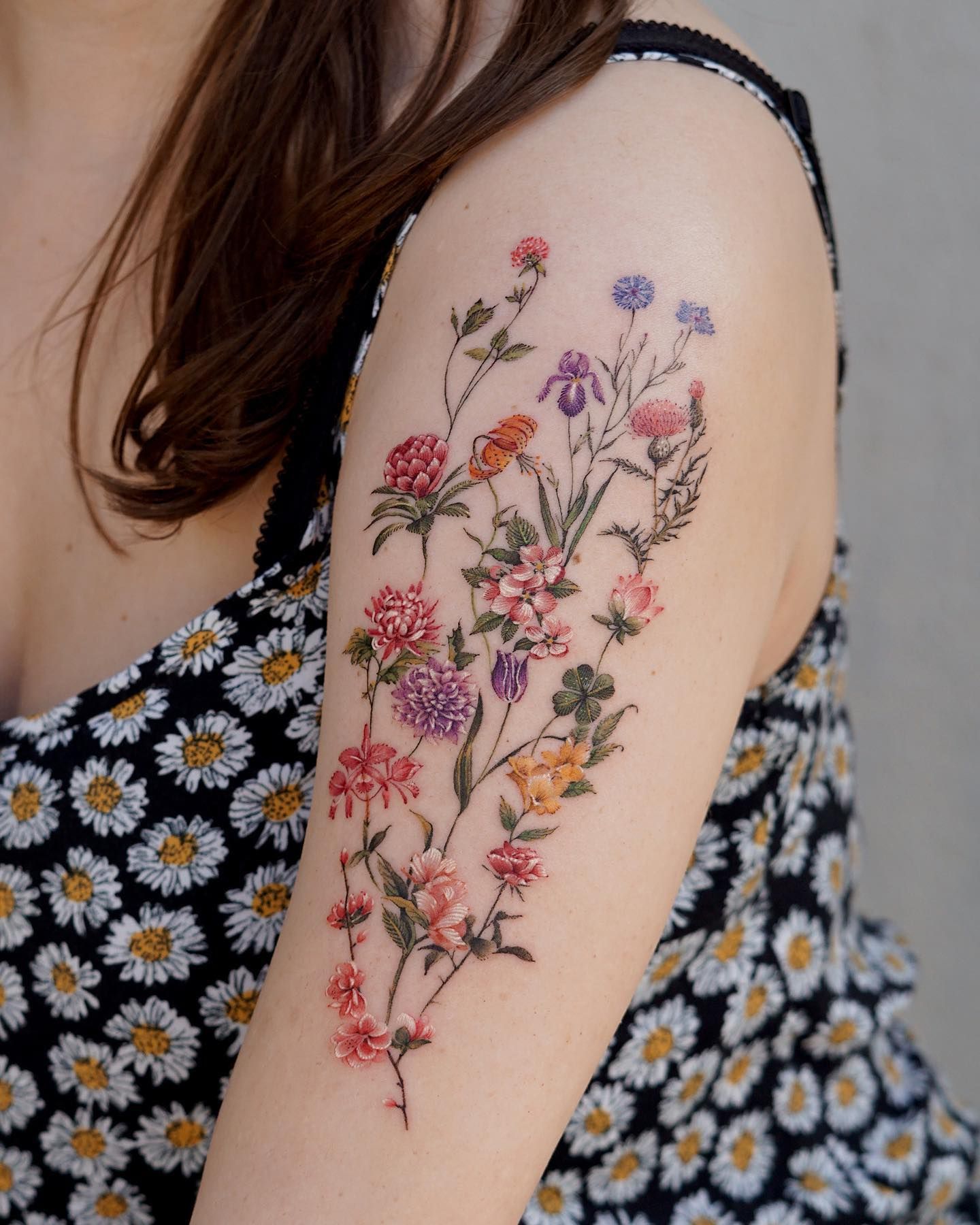 Texas Wildflowers Tattoo by Chris Hedlund  realistic realis  Flickr