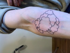 Minimal cloudy lambs tattoo