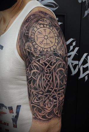 Tattoo uploaded by Aleksandra Kislaya • Celtic tattoo. Many freehand work.  Thor hammer • Tattoodo