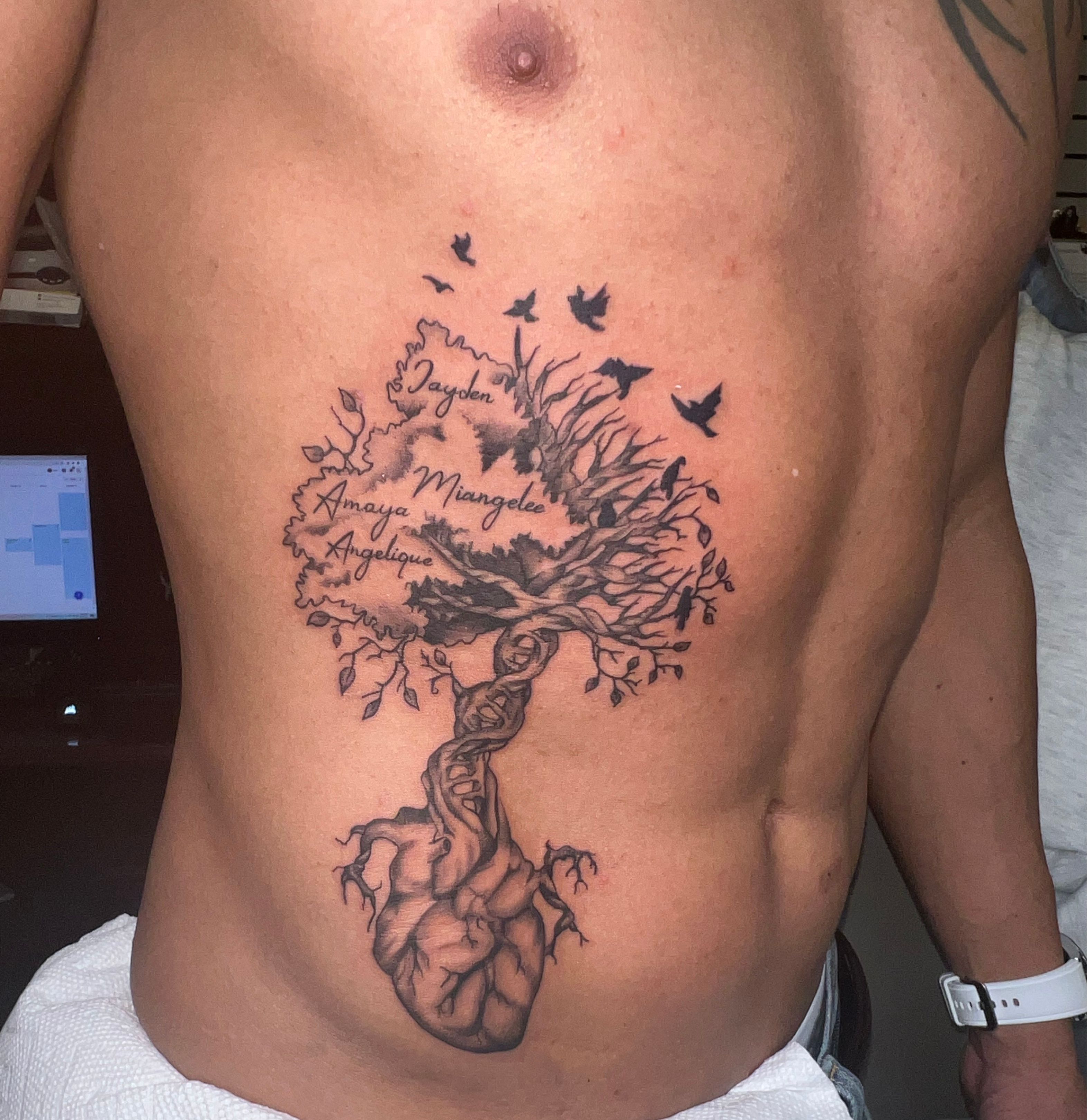 Pine tree side rib tattoo  Tattoos on side ribs Tree tattoo designs  Pine tattoo
