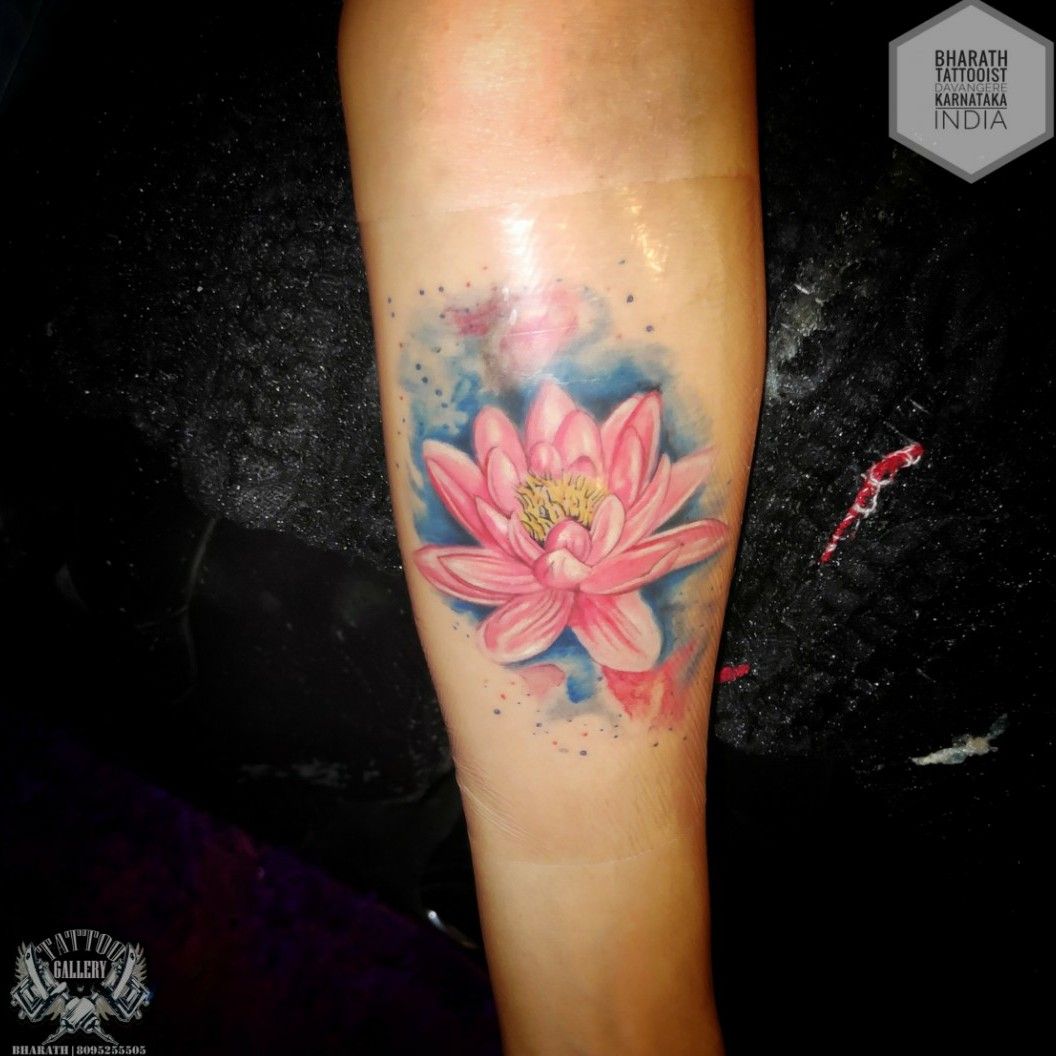 Buy Lotus With Water Tattoo Design by Liza Paizis Original Lotus Online in  India  Etsy