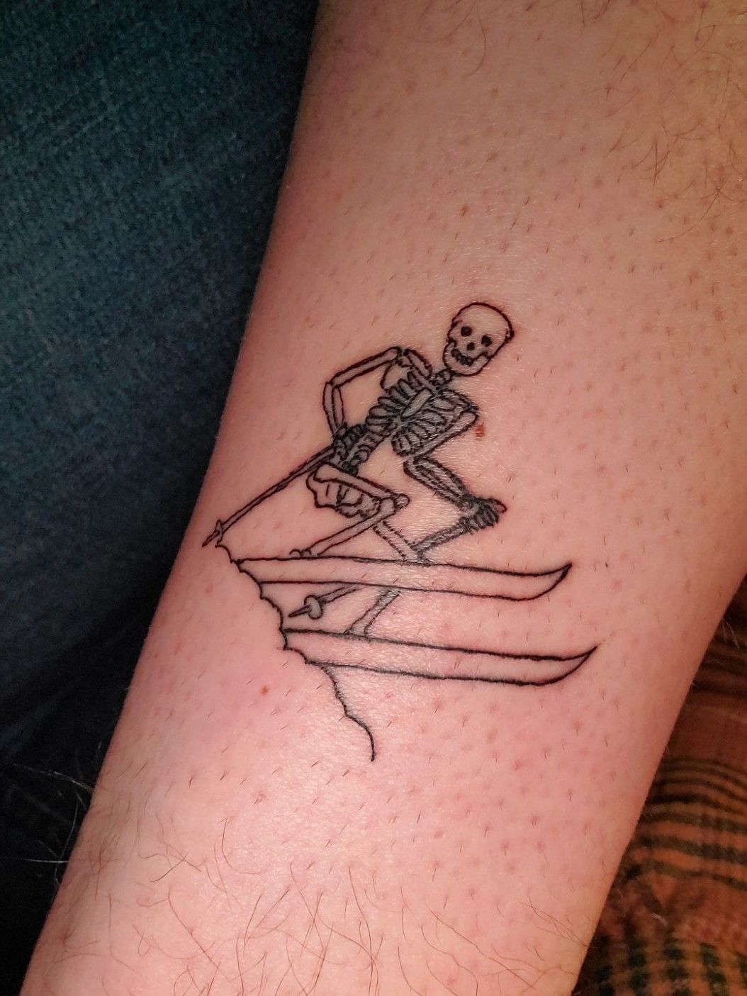 Skiing tattoo Winter tattoo Snowboarding tattoo