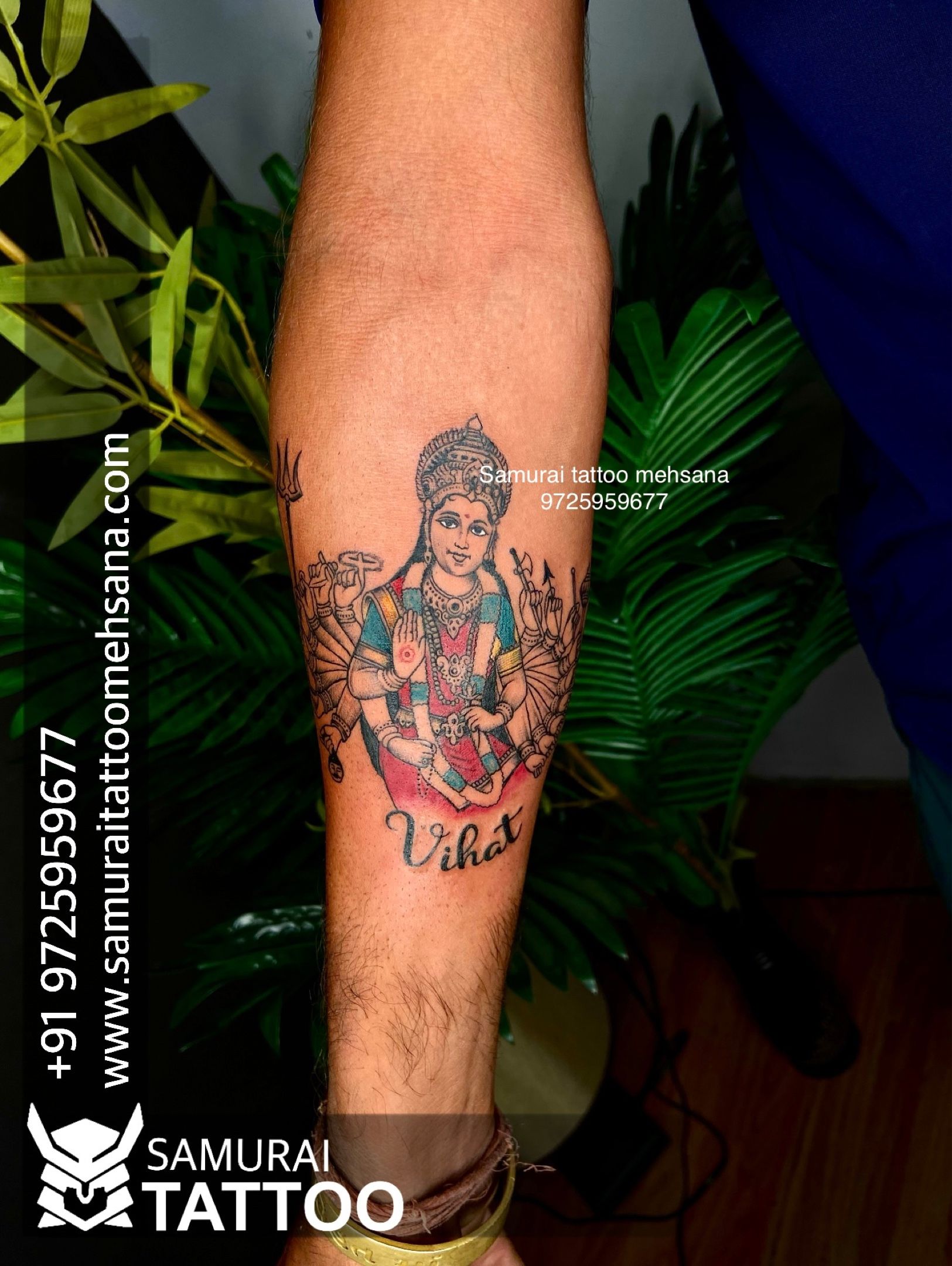 Maa Vihat Photo Tattoo in 2023  Tattoos God tattoos Gujrat