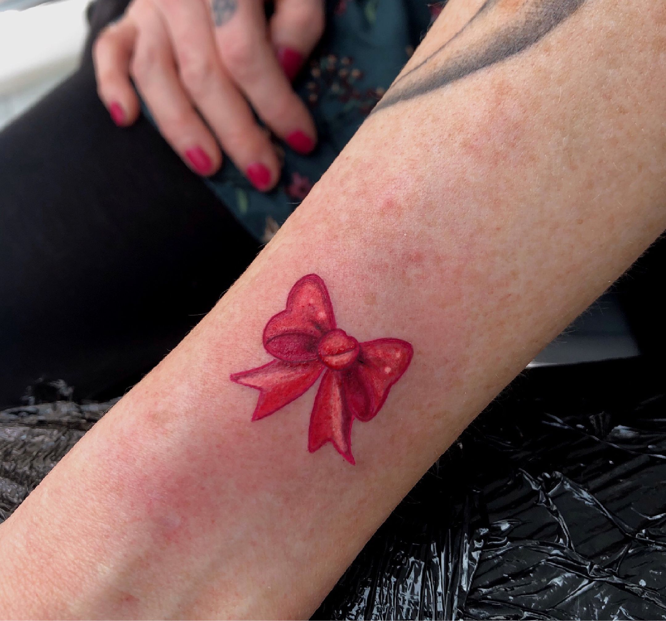 Pretty little bow tattoo | Bow tattoo, Tattoos, Lotus flower tattoo