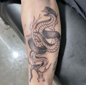 Snake tattoo i did #snaketattoo 
