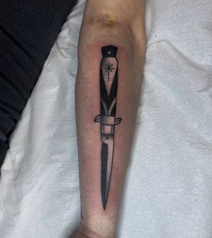 Knife tattoo