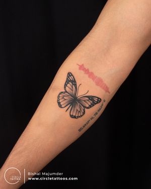 Butterfly Tattoo done by Bishal Majumder at Circle Tattoo