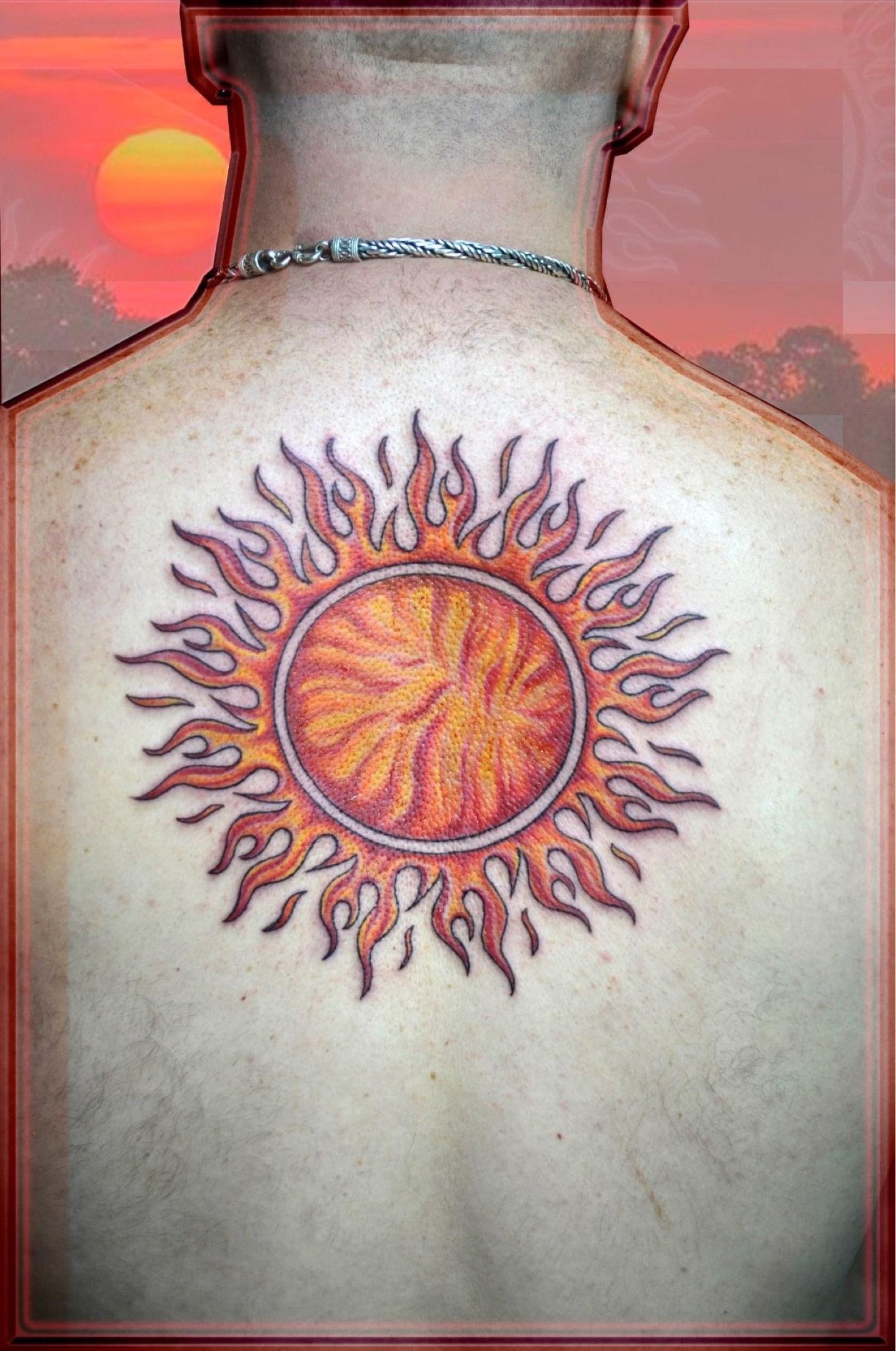 Tribal Sun Tattoo On Arm