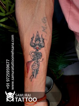 Tattoo uploaded by Samurai Tattoo mehsana • Trishul tattoo |mahadev ...