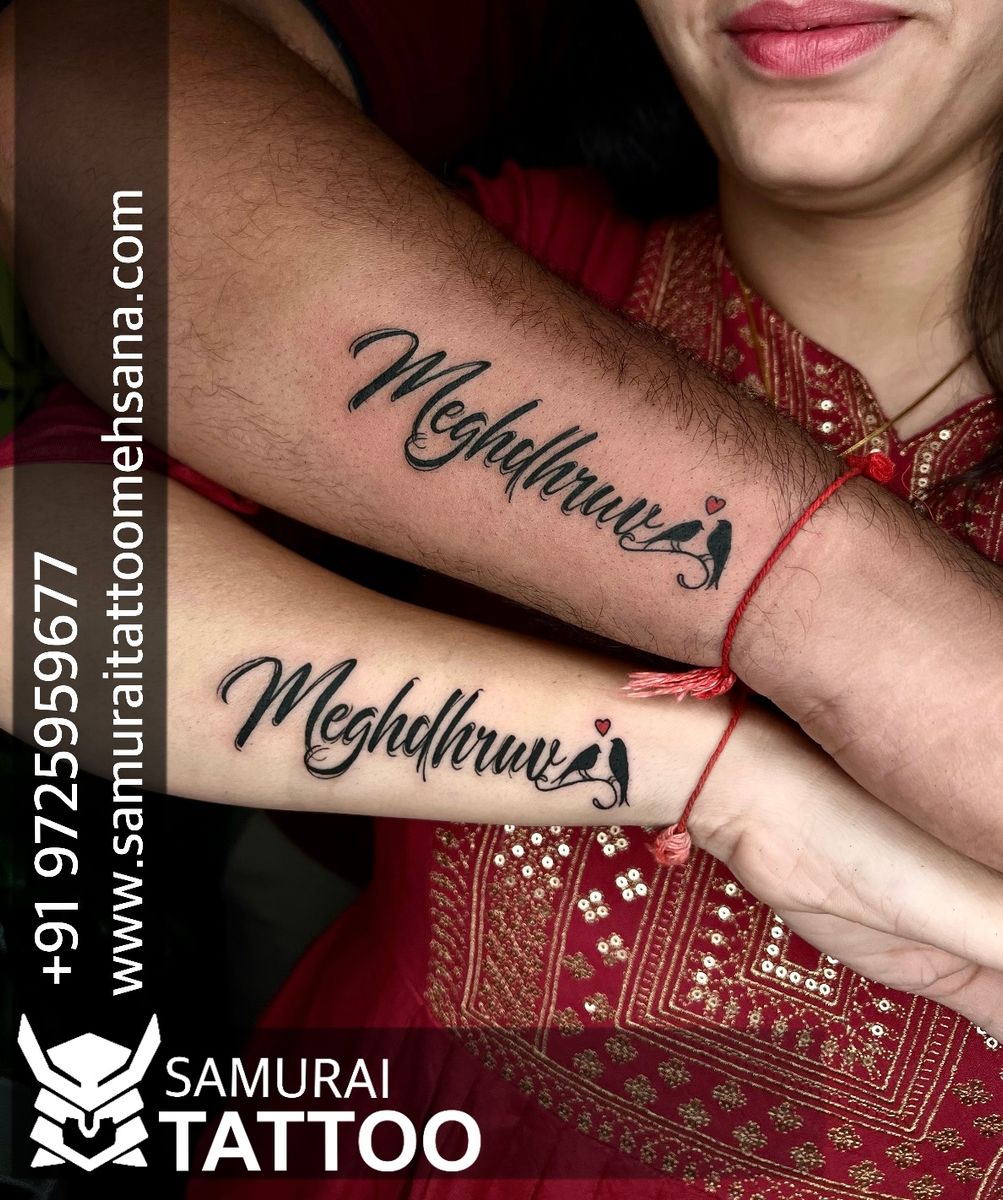 Tattoo uploaded by Vipul Chaudhary • Meghdhruv name tattoo |Couple name ...