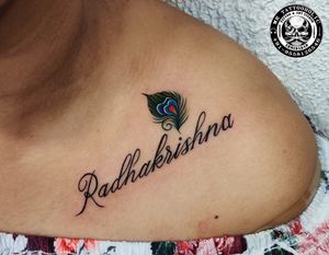 #radhekrishna #radhekrishnatattoo #peacocktattoo #peacockfeathertattoo #shouldertattoo #watercolortattoo #feathertattoo #mrtattooholic #ahmedabad #ahmedabadtattoo
