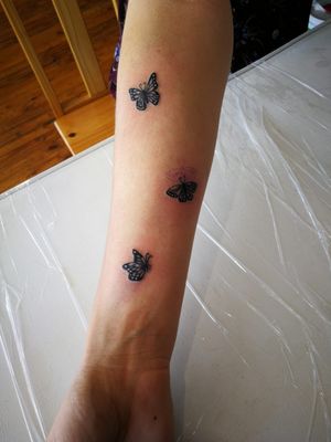 Micro butterflies done by Melissa at Stigma Ink Tattoos 